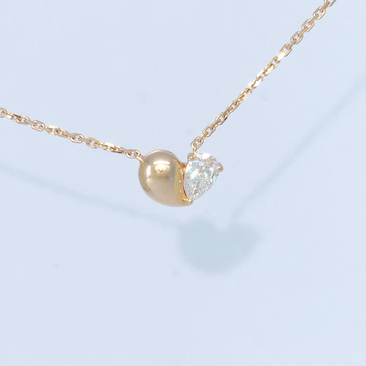 Heartily Pendant Necklace - 18K Rose Gold Diamond